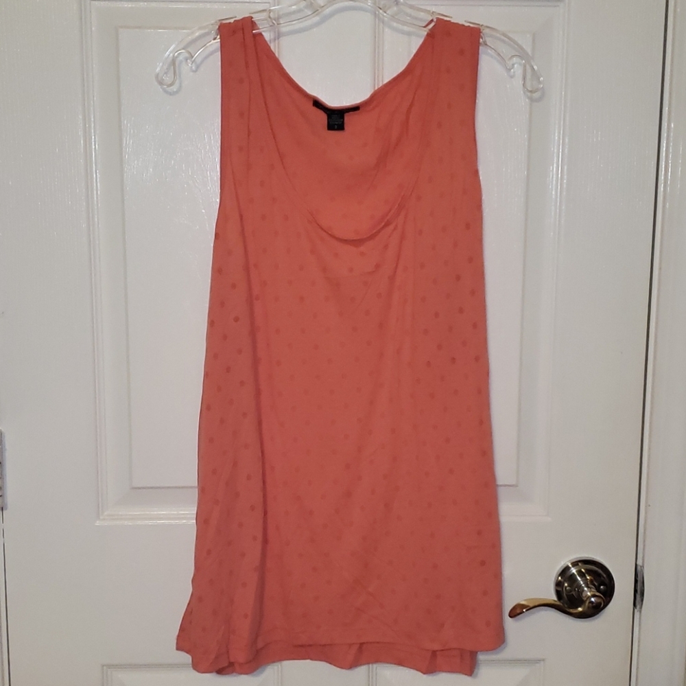 🌻Salmon Pink Polka Dot Racerback Tank Top